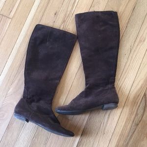 Brown suede tall boots Nine West